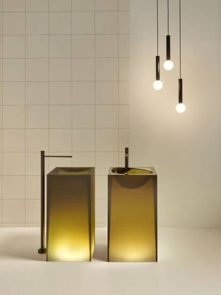 lavabo in giallo