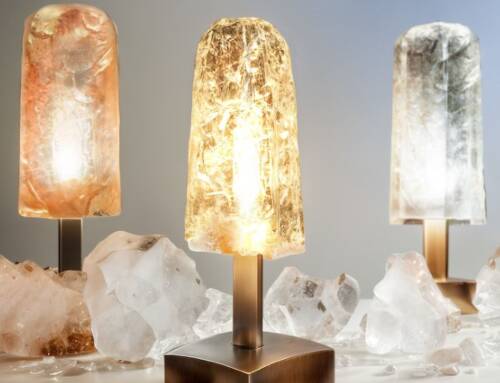 La luce da tavolo a forma di ghiacciolo