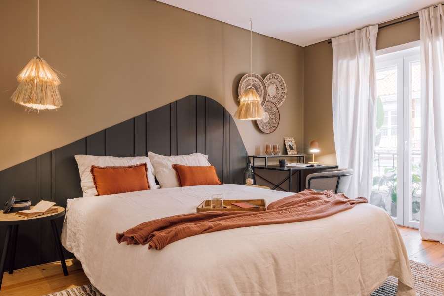 arredo camera da letto di una casa da affittare