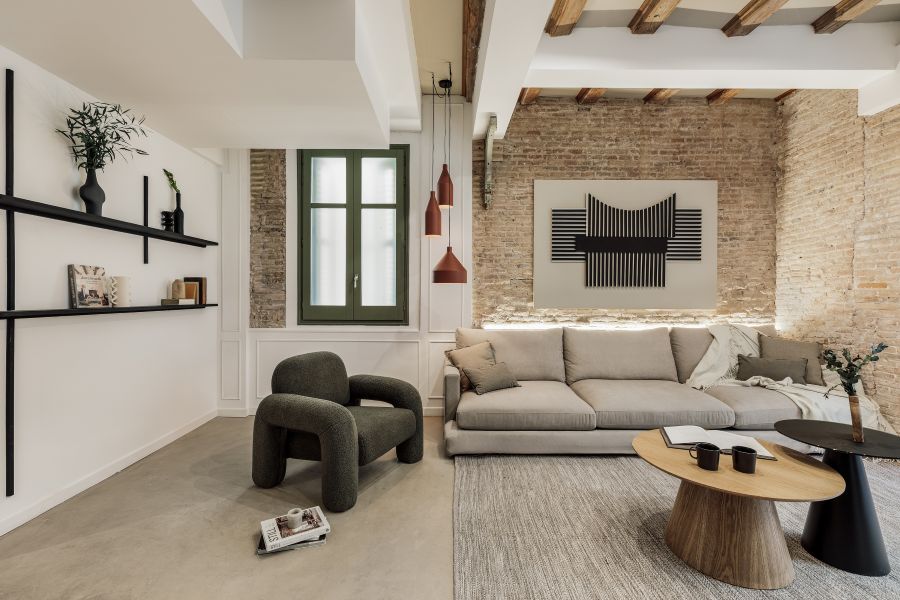 arredamento soggiorno per una casa da affittare