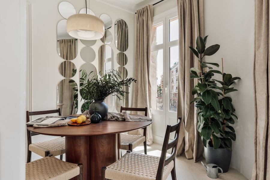 casa luminosa con piante