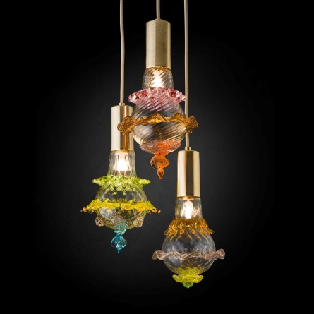 lampade a sospensione in vetro di murano