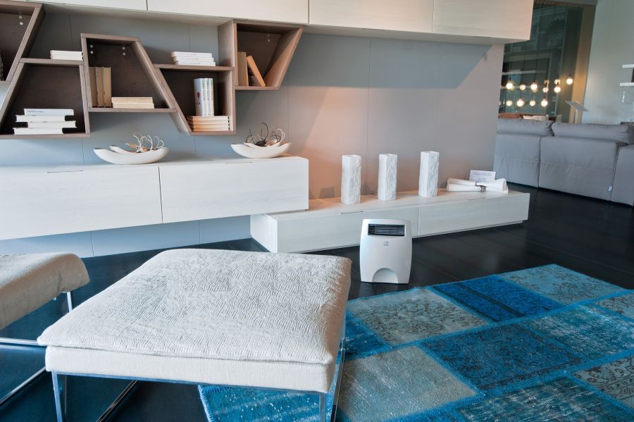 termoventilatore che riscalda il soggiorno