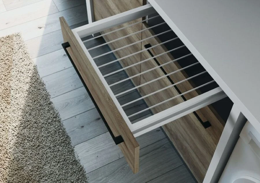 arredo bagno con modulo per lavanderia