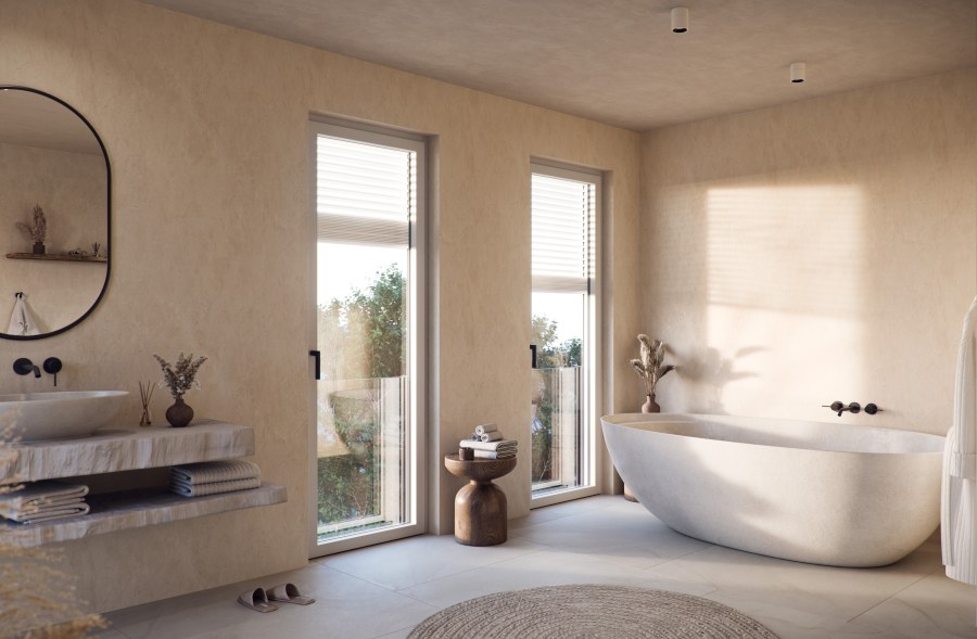 ambiente bagno con luce naturale