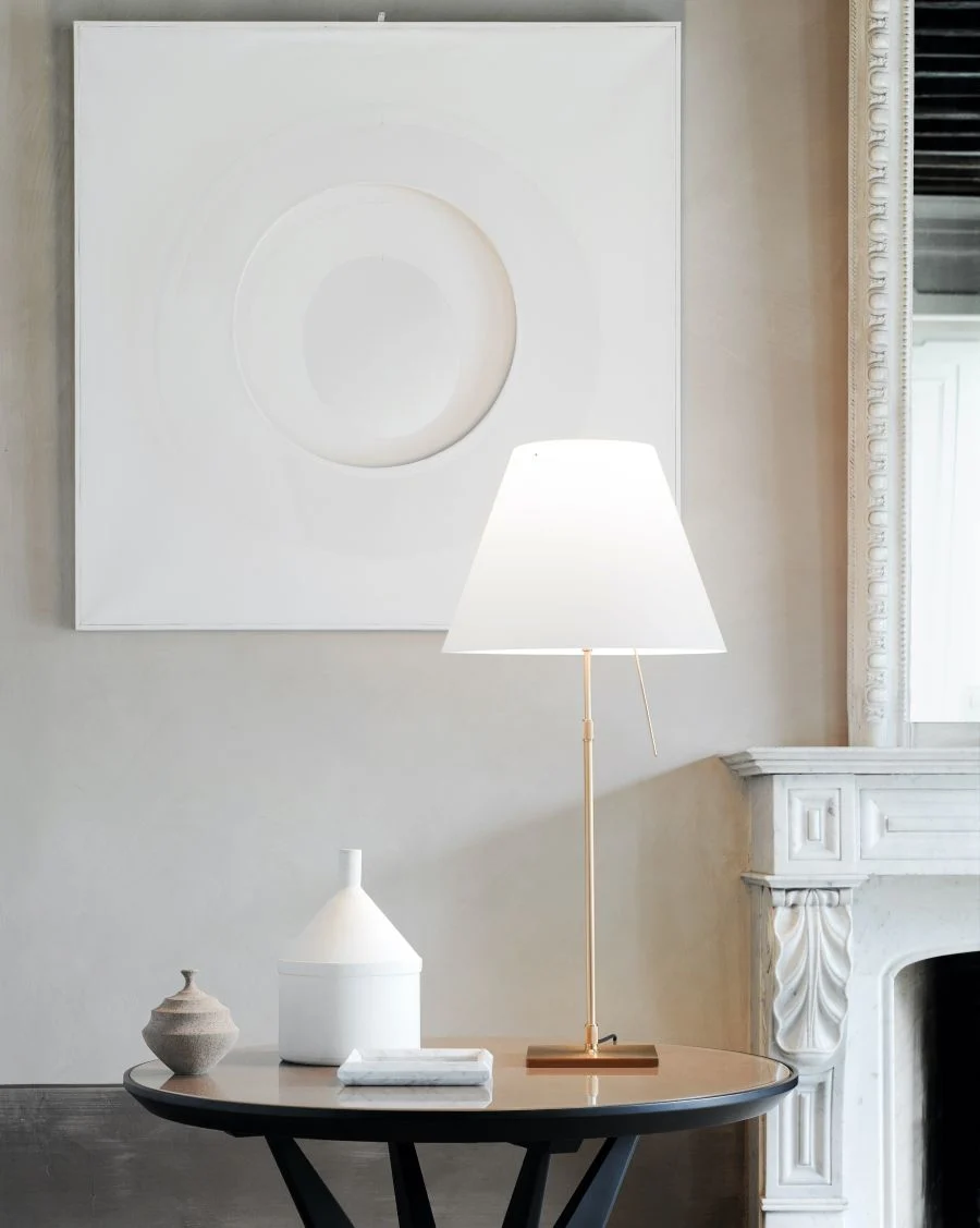 lampada da tavolo con paralume