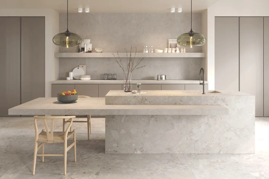 superfici in gres porcellanato in cucina