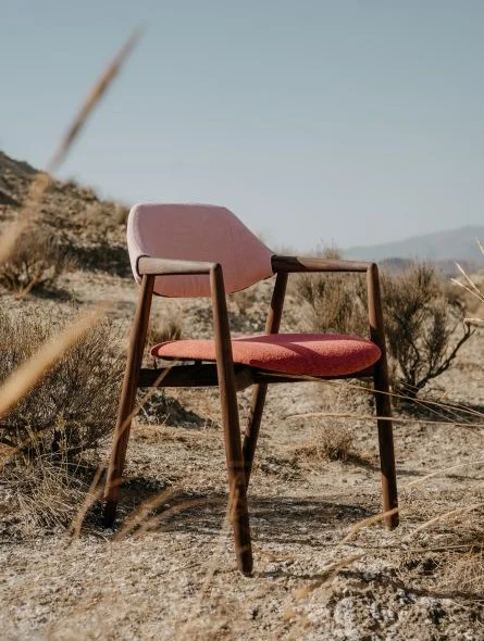 sedia in legno con rivestimento