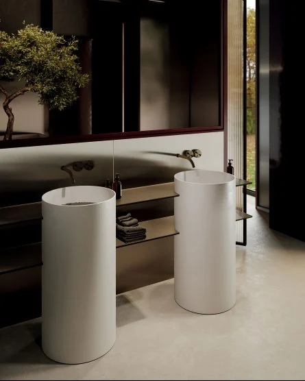 ambiente bagno con lavabi di design