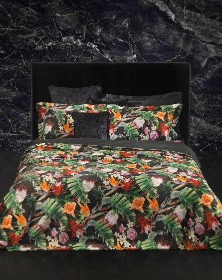 completo letto con disegno stile tropical chic