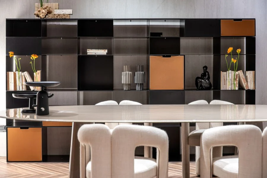 mobile libreria nello showroom zenucchi design