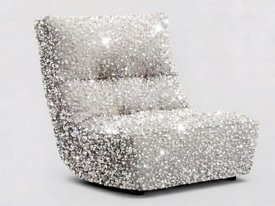 poltrona Chateau d'Ax con cristalli Swarovski