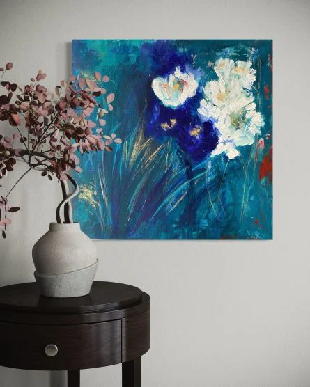 quadro astratto fiori