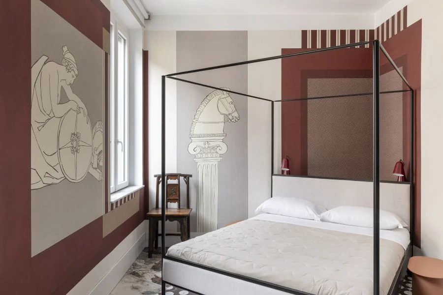 camera da letto appartamento romano