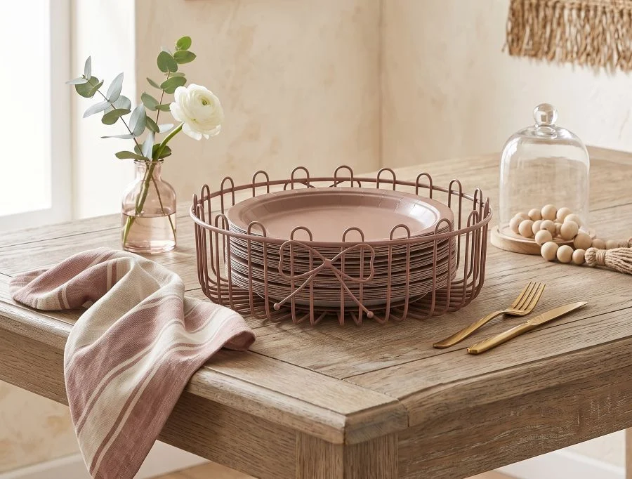 portapiatti in ferro decorativo