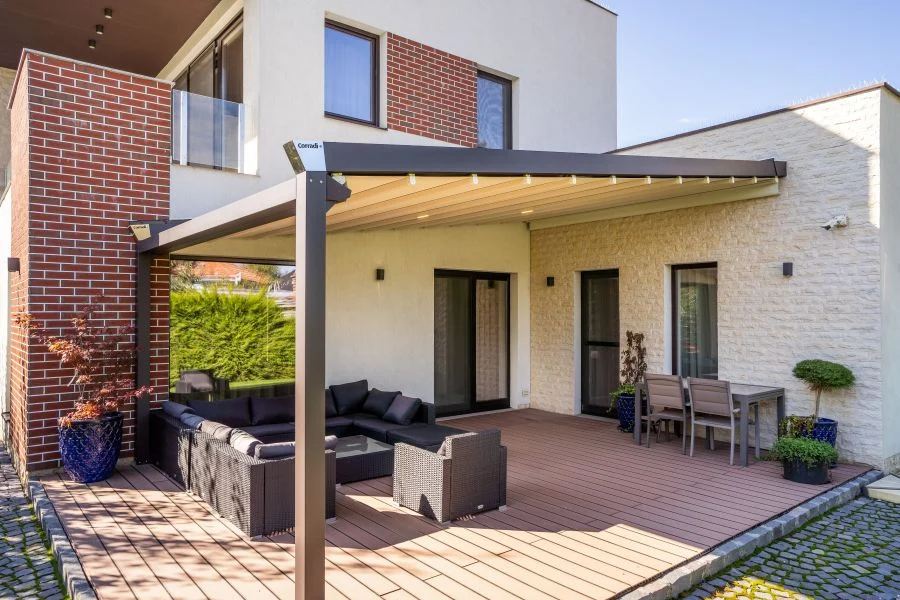 pergola in alluminio con telo