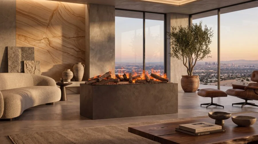 camino elettrico freestanding